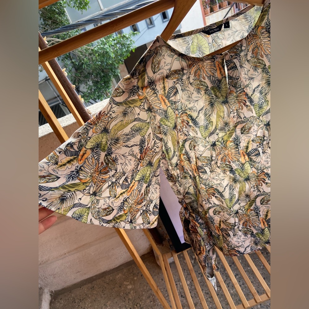 NUSH Floral Top With Fabric Belt - Picture 11 of 12
